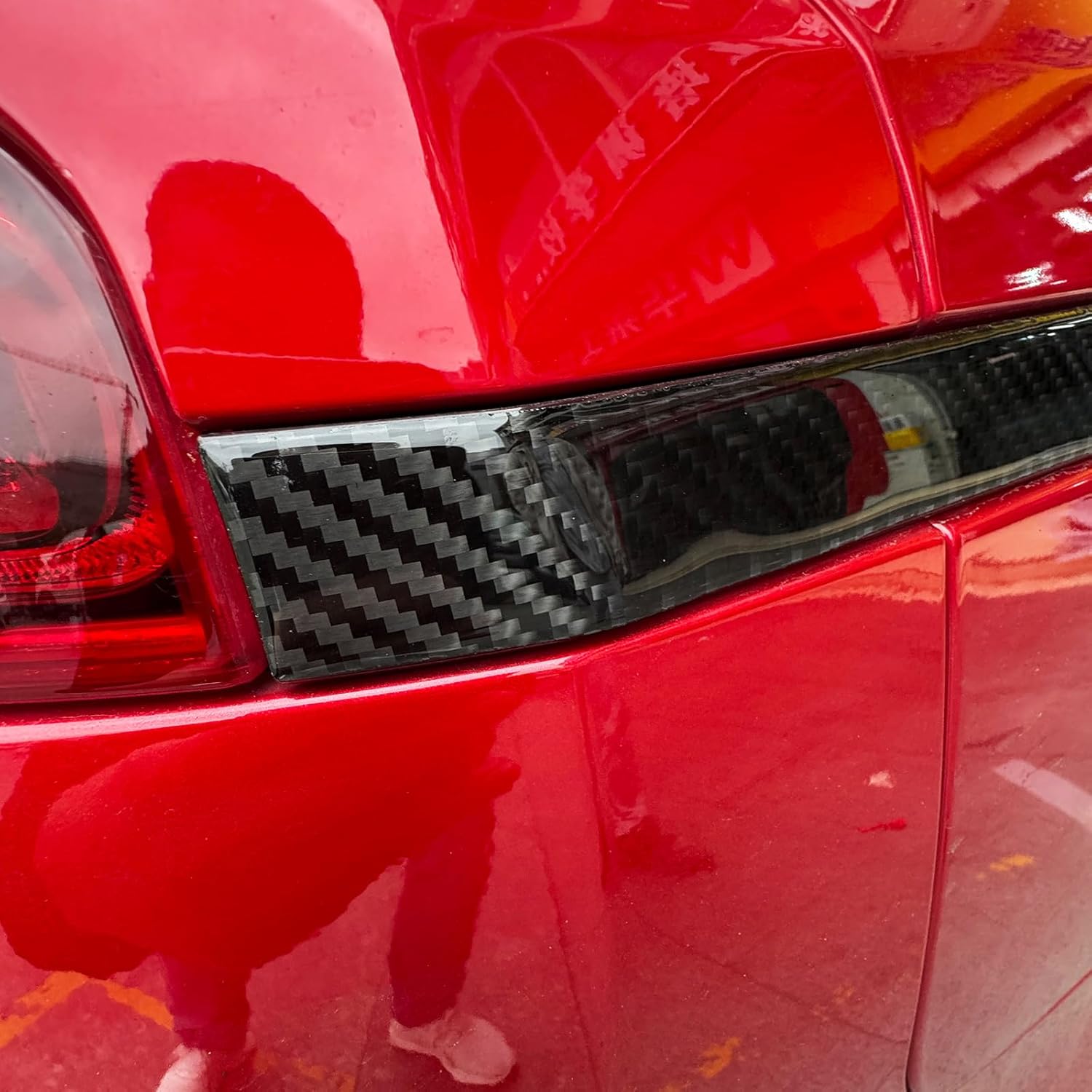 YOUTOOCAR 2PCS Real Carbon Fiber Tail Light Trim Covers Compatible with Kia Stinger 2018-2023 Accessories (Black)
