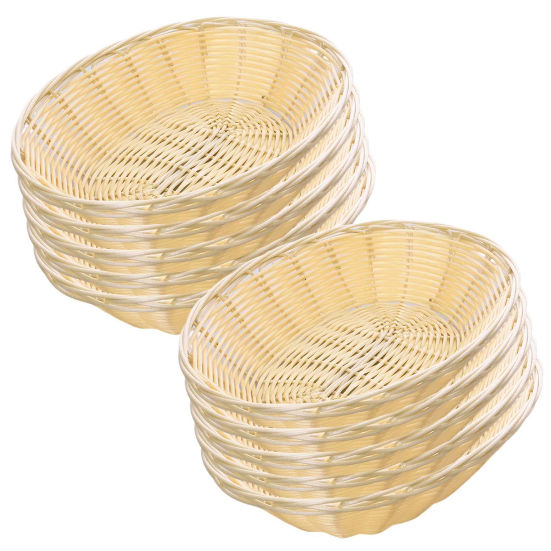 10 pezzi cestini per pane ovali per tavolo cesti regalo in plastica 7,9x2,4'' cestini per alimenti vuoti cestino per frutta per cucina ristorante