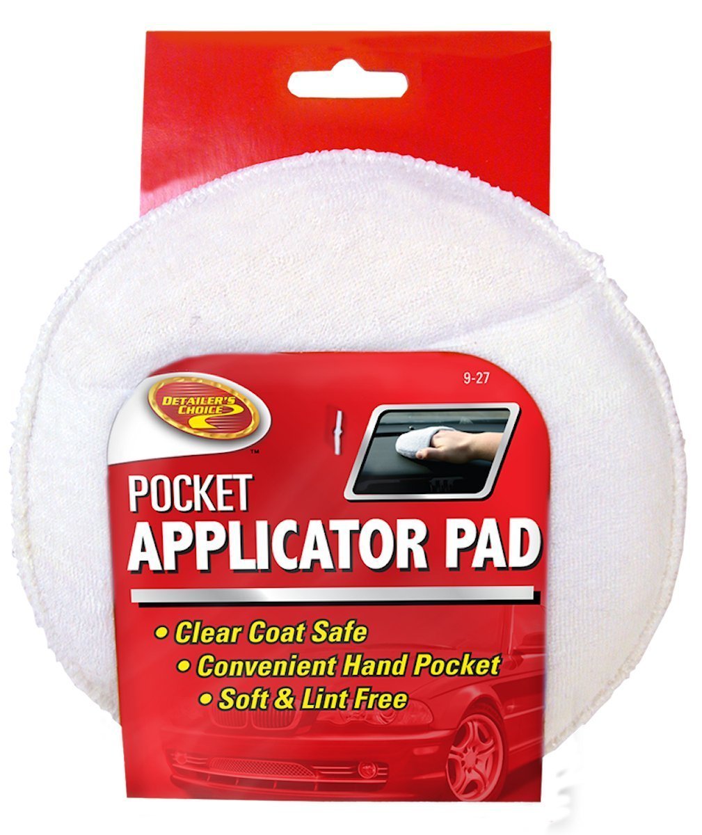 Pack of 1, White Detailer's Choice 940 Microfiber Applicator Pad