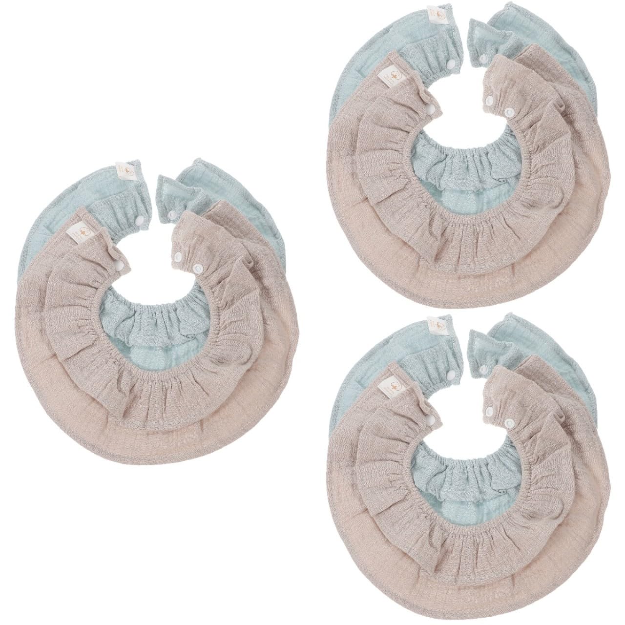 Abaodam 6piezas Baberos De Algodón Absorbentes Para Diseño Cómodo y Flexible Para Babas y La Ropa
