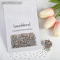 Vista 338 de Beadsland 1440 diamantes de imitación de cristal con parte trasera plana, gemas redondas, sombra dorada, SS20, 0.181-0.189 in