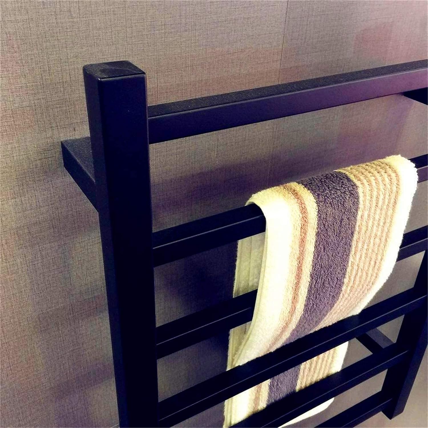 Towel Warmer,Heated Towel Rack, Electric Heated Towel Warmer Stainless Steel Wall Mounted Energy Saving Towel Rack Bathroom Accessories