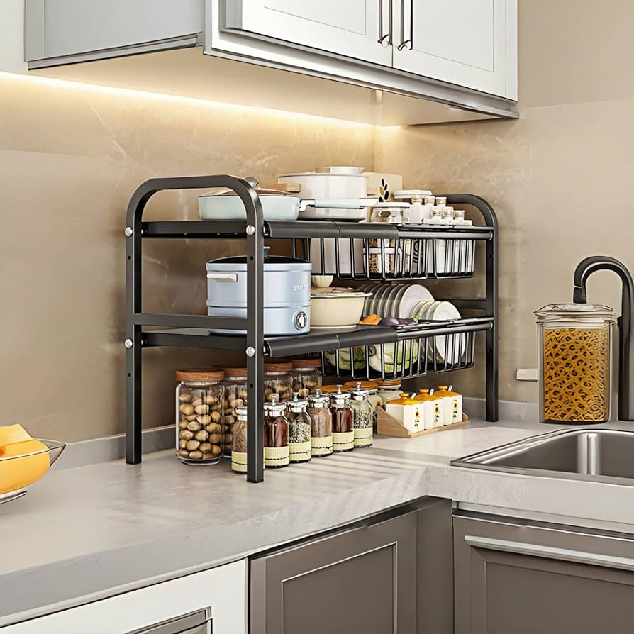 2点SET CONTAINER TABLE TOP 50L 74L Amazon.com: Fliqor Under Sink Organizer，2 Tier Expandable