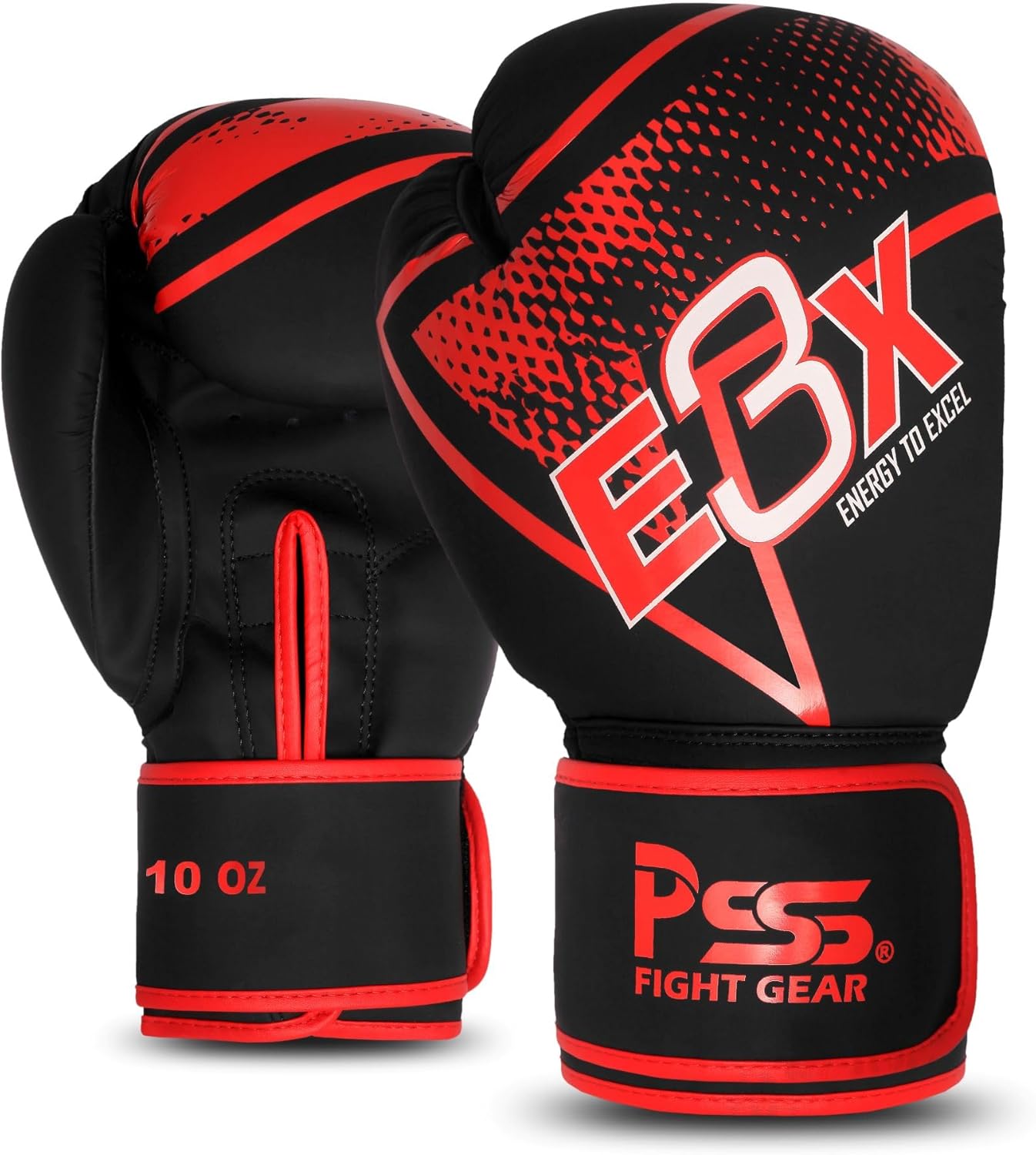 PSS Boxing Gloves for Kids/Youth Training Sparring, Kickboxing, Muay Thai, MMA, Heavy Punching Bag Mitts Focus Pads Workout Durable PU Leather, High-Density Foam Padding 4 6 8 10 Oz
