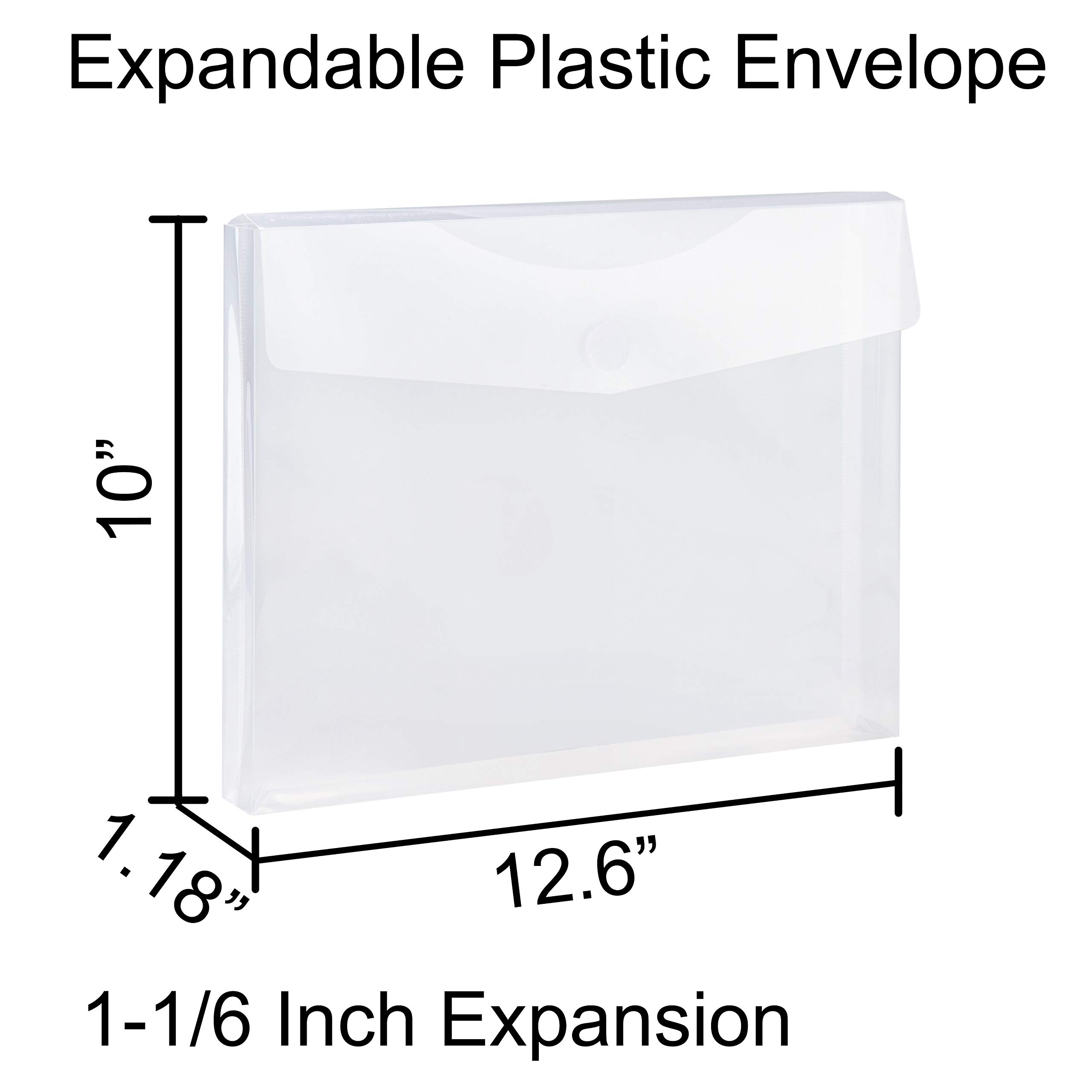 Snapklik.com : FANWU 12 Pack Clear Plastic Envelopes Reusable ...
