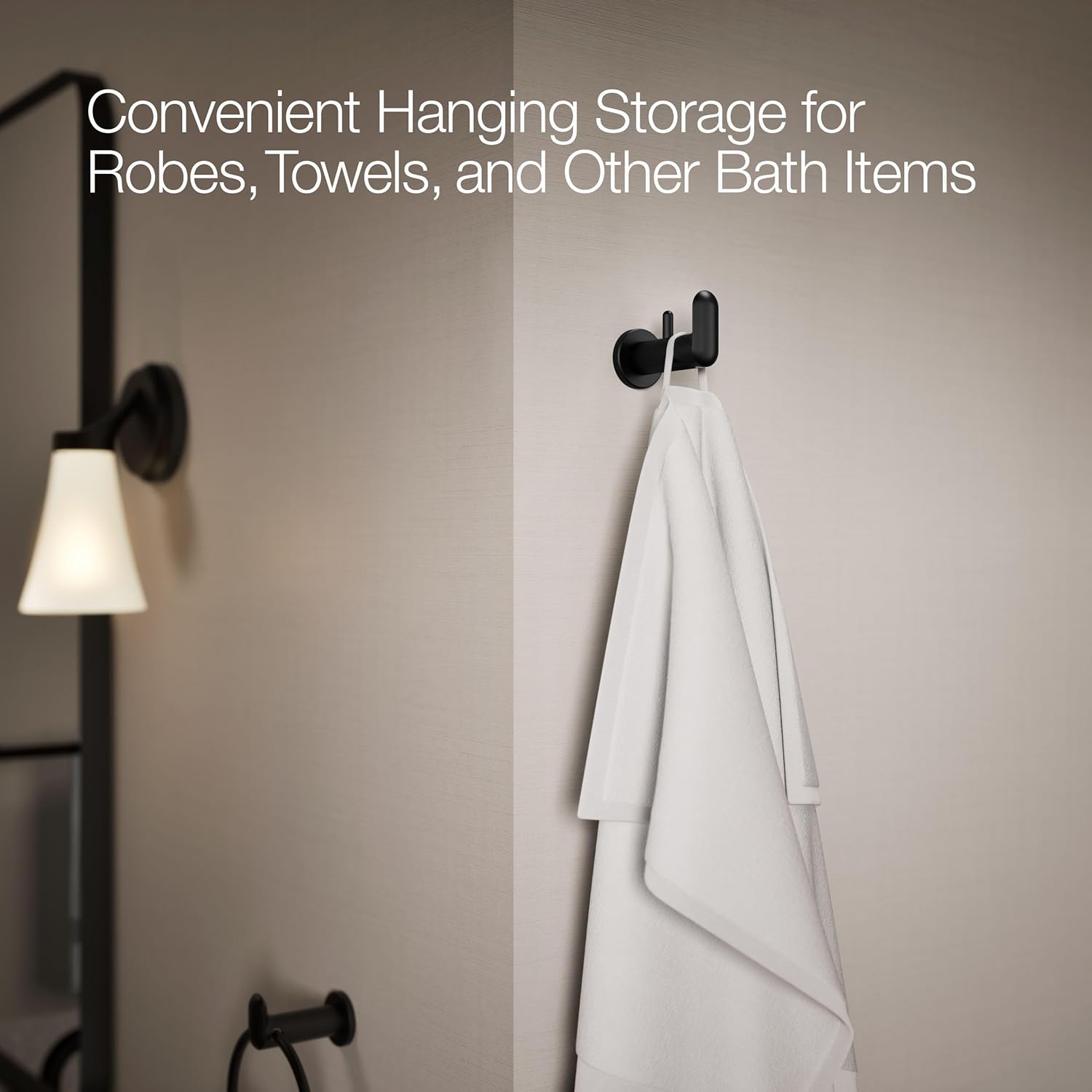 Kohler 97897-BL Kumin™ Robe Hook, Matte Black