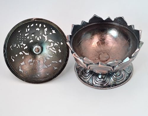 Miniatura 5 de Buddha Lotus Flower Zinc Aleación Metal Incienso Quemador Incienso Titular Incienso Incienso para paloConoPequeña Bobina Incienso