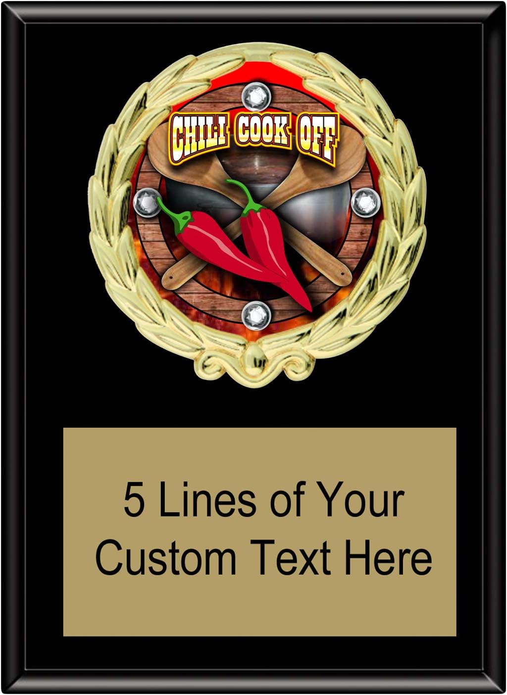 Express Medals Various Styles of Personalized Chili Award Plaques Trophy Prize Gift