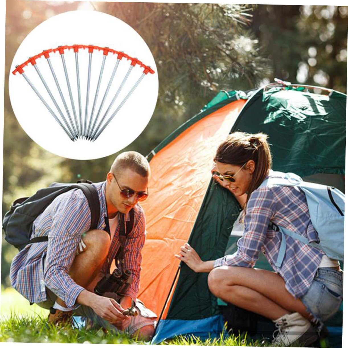 12 Stück Zeltheringe Robuste Camping Heringe für Windfeste Befestigung Boden für Outdoor Aktivitäten und Strandnutzung