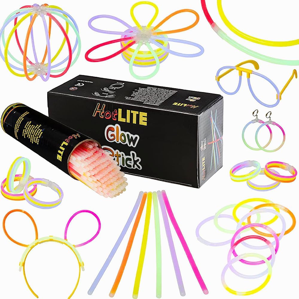 100 Glow Sticks Party Packs - Premium Glowsticks Set for Adults & Children - Fun & Vibrant Party Accessories for Celebrations, Birthdays, and Events - Great Stocking Fillers for Kids