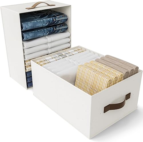 SOLEDI Paquete de 2 cestas de lino de gran capacidad, organizadores de armario y almacenamiento, caja de almacenamiento de ropa de armario para