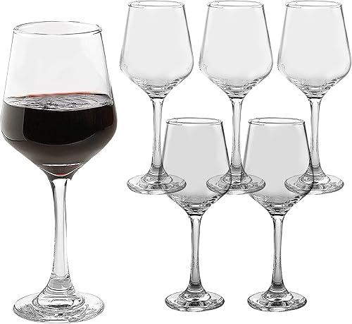 Copas de vino prémium de 10 onzas copa de vino clásica transparente con tallo paquete de 6 ideal para vino blanco y tinto regalo elegante para