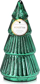 Christmas Tree Shaped Candle, Tower Shaped Mercury Xmas Tree Candles, Winter Holiday Christmas Table Decorations, Green Tree Candle, 8oz