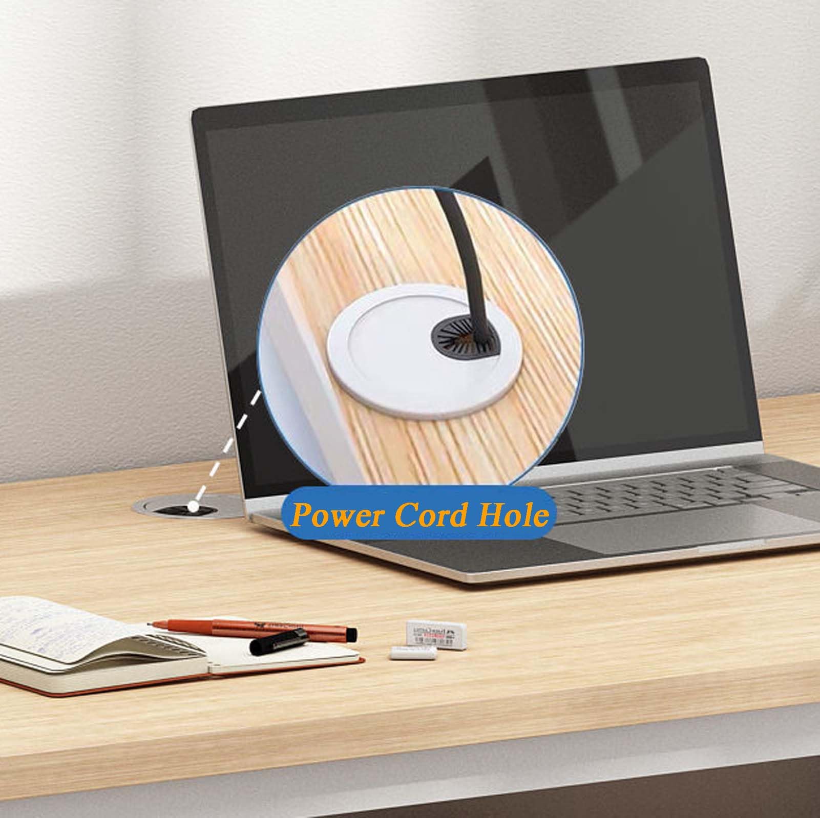 Moderna scrivania da gioco per PC con 3 cassetti, postazione di lavoro compatta per piccoli spazi, elegante scrivania in legno per casa e ufficio, facile da montare, perfetta per giochi e produttività