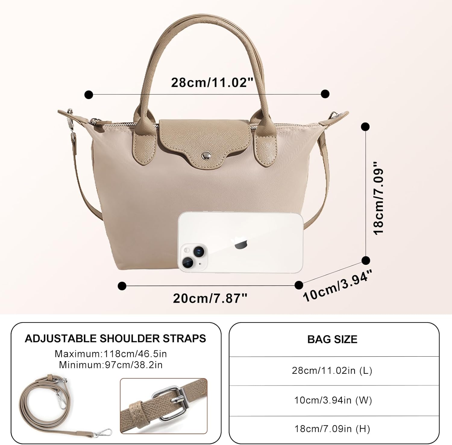 Long Keeper Mini Crossbody Bag for Women Casual Lightweight Small Nylon Tote Bag Ladies Shoulder Purses & Handbags With Strap - Image 3