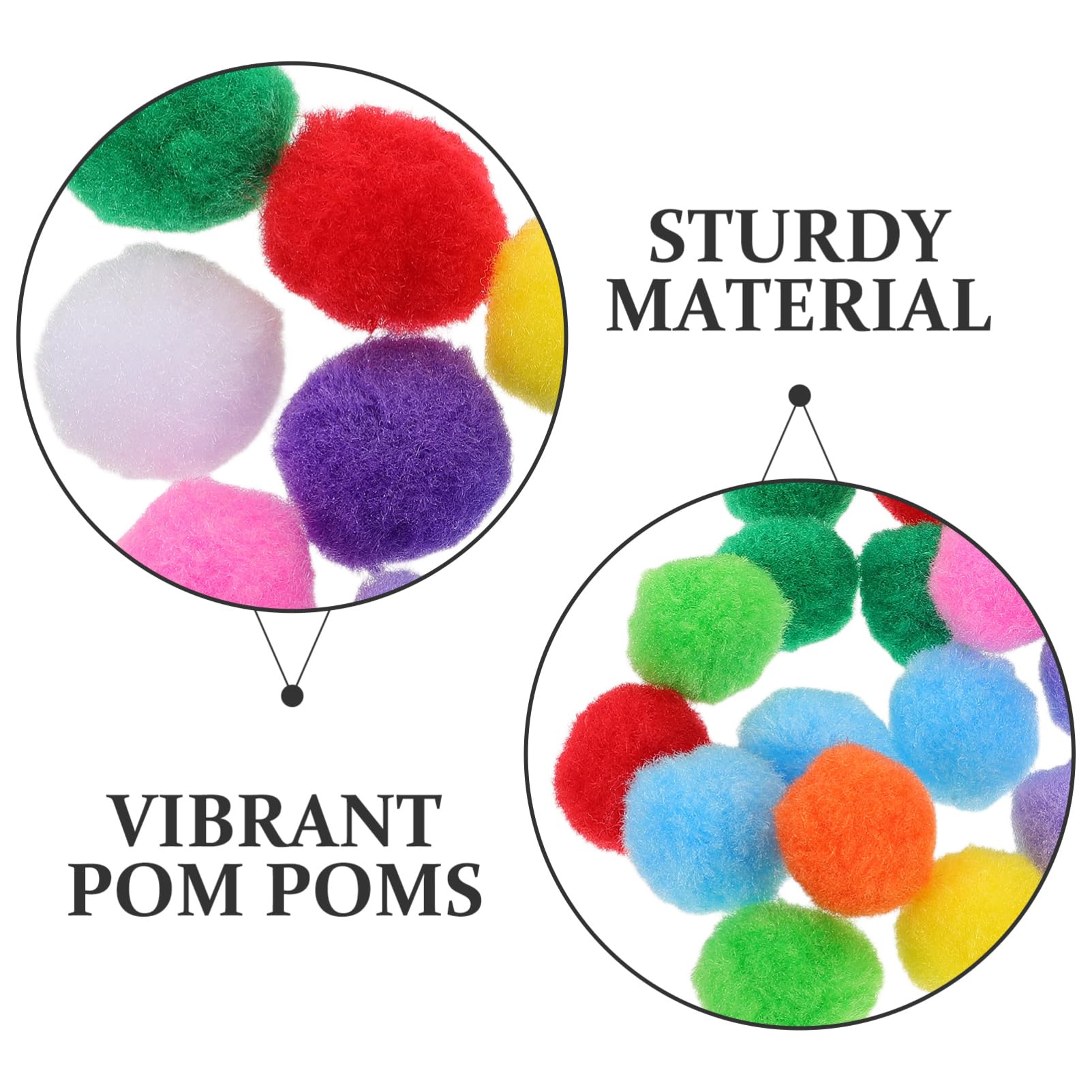 Pompons Soi-même 1000 Pièces 3cm en Peluche pour Loisirs Créatifs