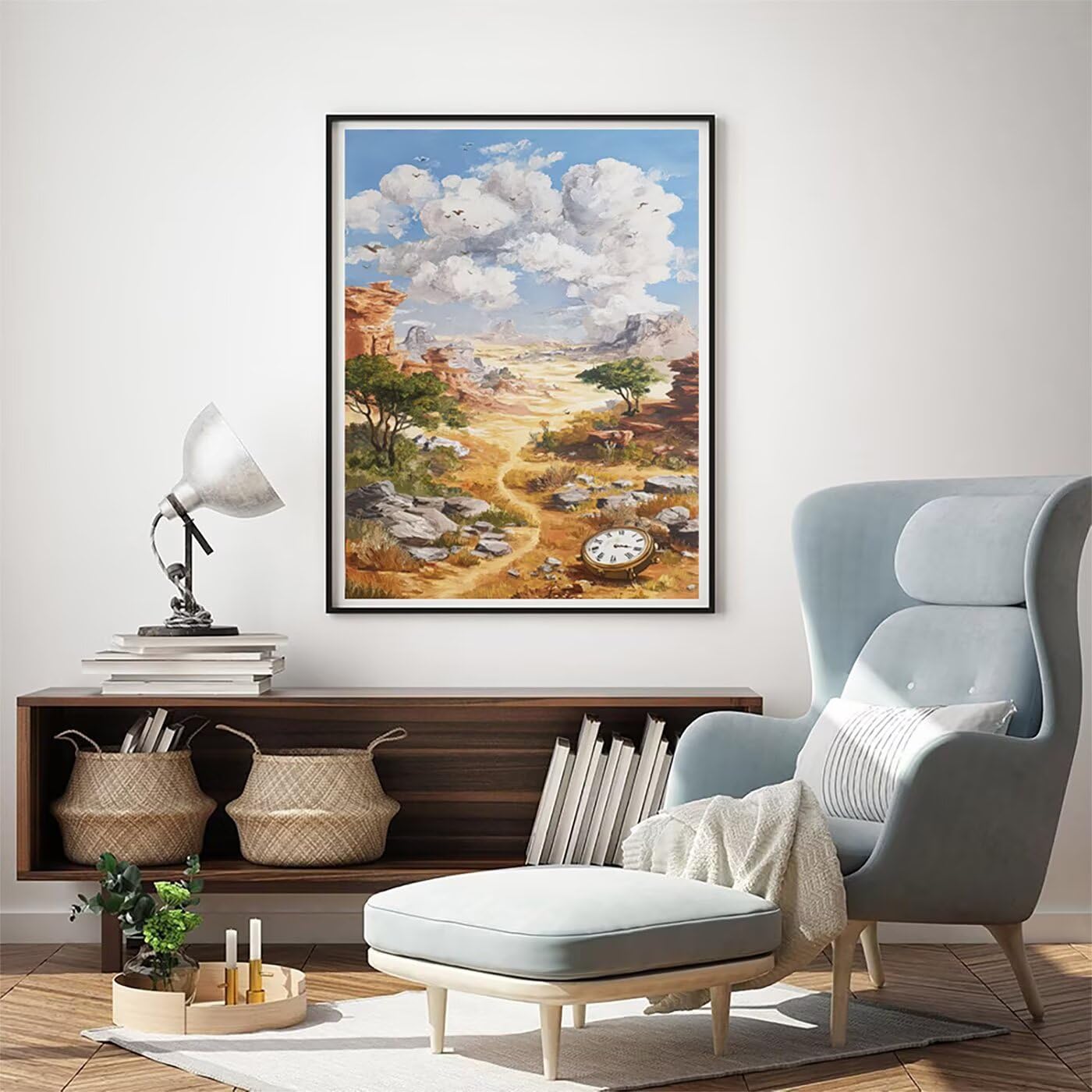 Landschaft Abstrakt Malen Nach Zahlen Erwachsene, Paint by Numbers Adult Anfänger Kreativ Set für, Heimwerk Malen Nach Zahlen Kinder, Pinsel und 36 Acrylfarbe Als, Deko Wohnzimmer 60 x 80 cm BJHWK354