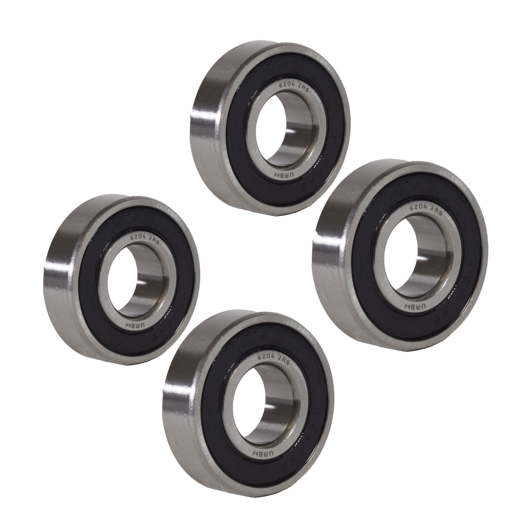 4 ERDE Remorque scellés le moyeu de roue roulements à billes ID20 Compact x OD47 x L14mm