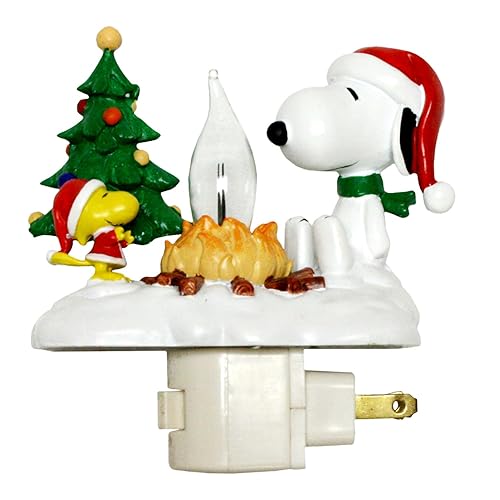 Snoopy By Camp Fire 4.5 Inch Polyresin Swivel Plug Flickering