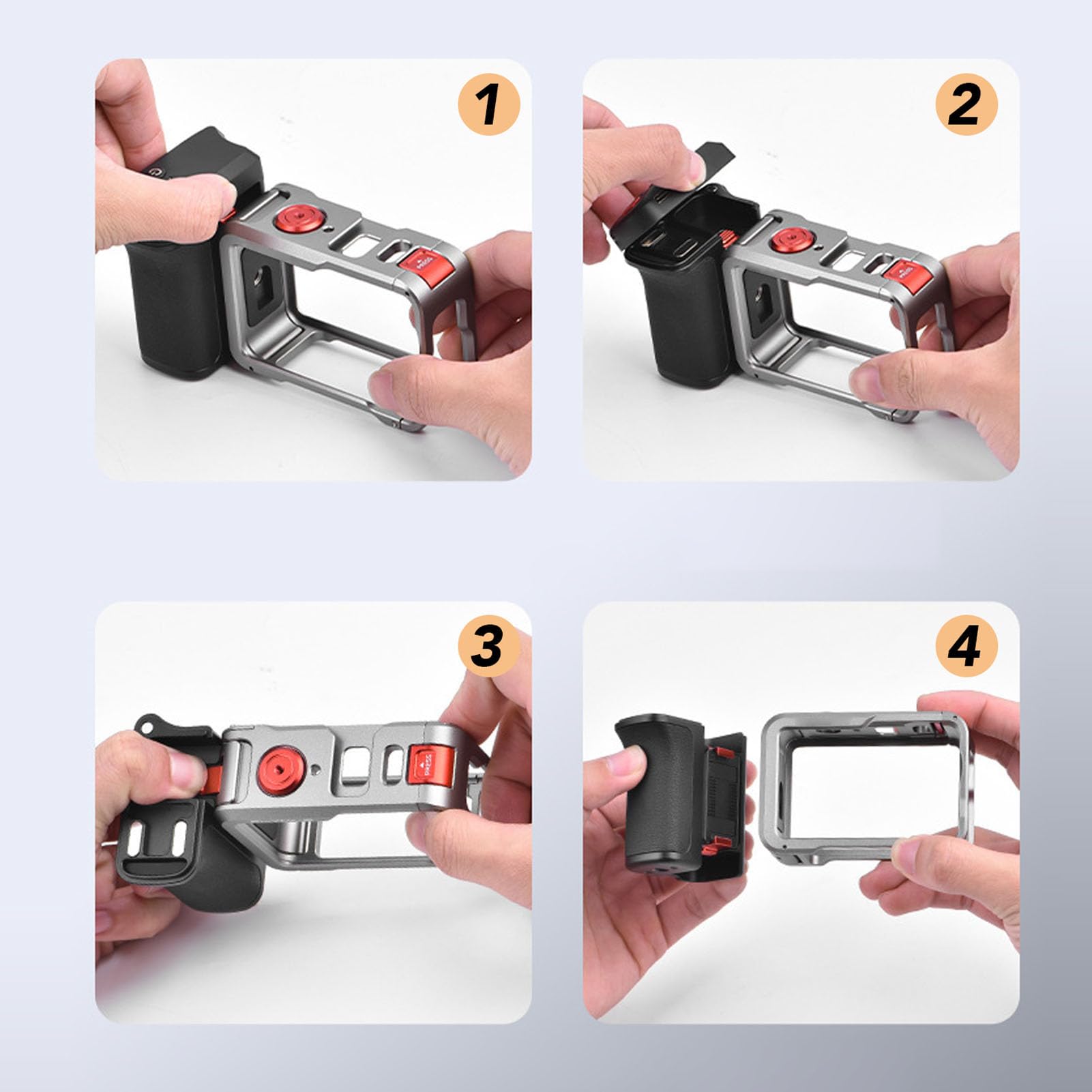 Yctze Kit de Empuñadura para Cámara, Control Remoto Bluetooth