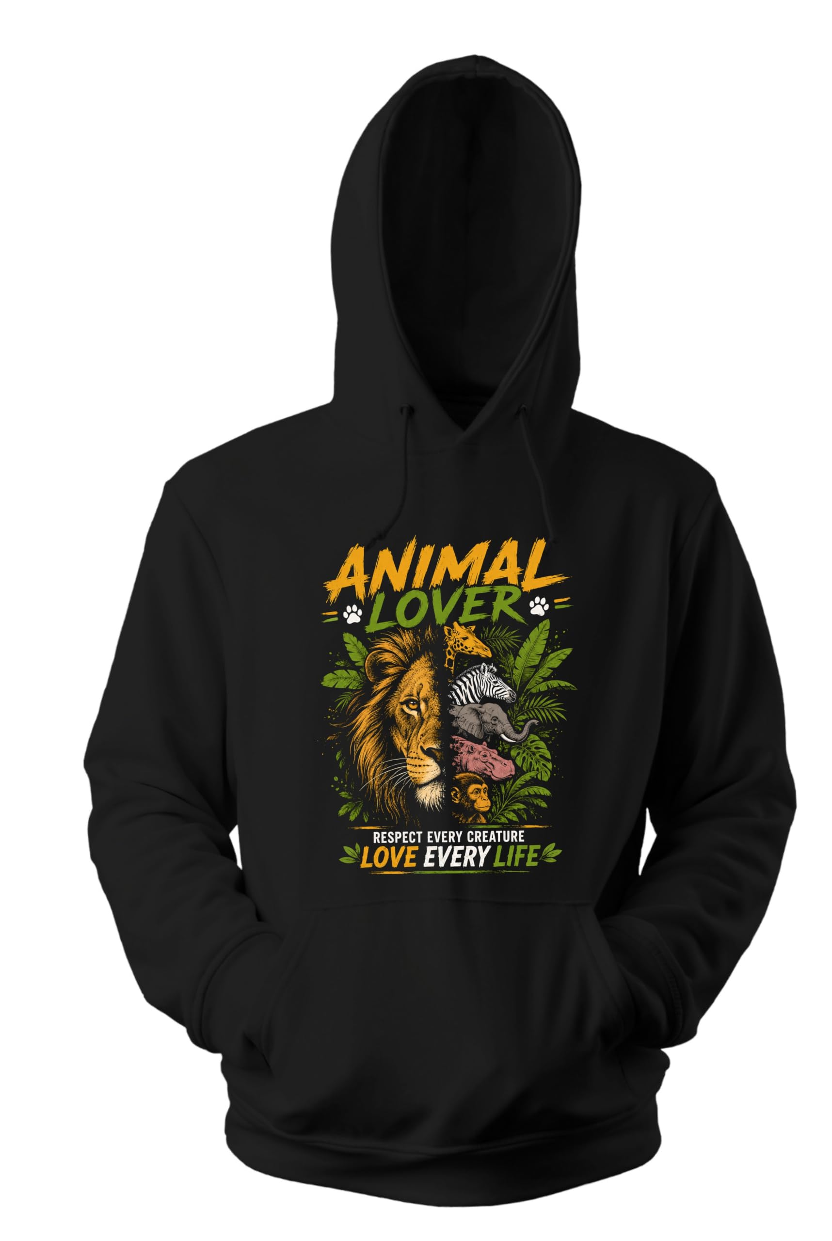 trendify Animal Lover Elephant Tiger Printed Hoodie Sweatshirt| for Men & Women-picture-27