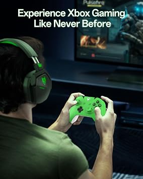 NUBWO N16 Gaming Headset for Xbox, PS5, PS4, PC, NS, Mac - Over Ear Headphones with Microphone, Stereo Sound, Wired Xbox Headet with 3.5mm Audio Jack (Black Green)