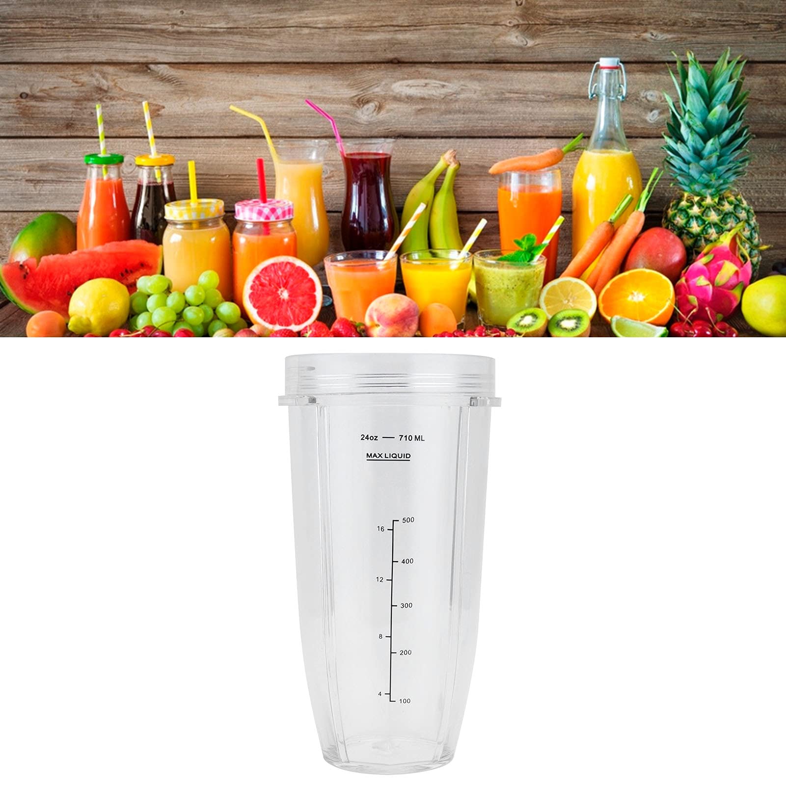 Jar Cups, 24Oz Replacement Cup Blender Cup Container Fit for Nutri 1000W Blender Accessories