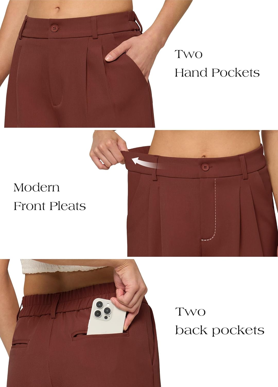 Willit Women's Shorts Wide Leg Dress Casual Work Summer Pleated Shorts High Waisted with Pockets 7" 10" - Image 5