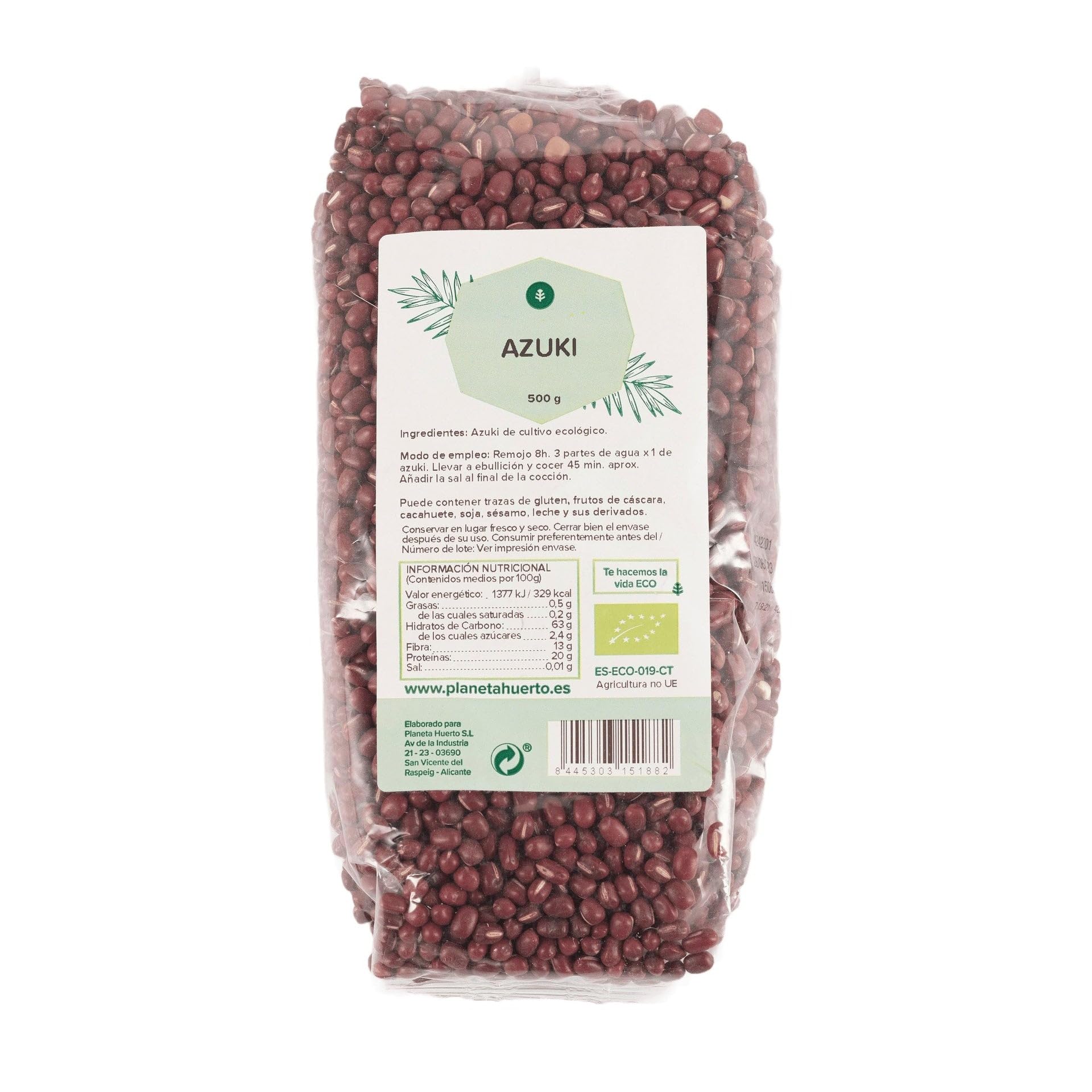 PLANETA HUERTO | Azukis ECO 500 g - Frijoles Rojos Ecológicos para una Nutrición Completa y Digestión Saludable