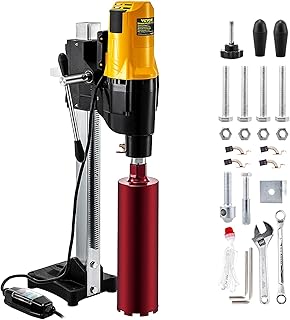 VEVOR 10''/255MM Diamond Core Drilling Machine 4450W Wet Dry Diamond Core Drill Rig for Concrete Drilling Boring (Drill Bit Dia:4.25"/108MM)