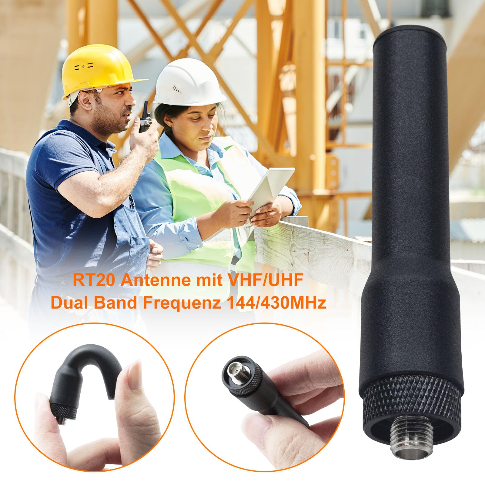 Antenna Corta Per Walkie Talkie Retevis - Doppia Banda UHF/VHF, Compatibile Con Baofeng - Foto 5