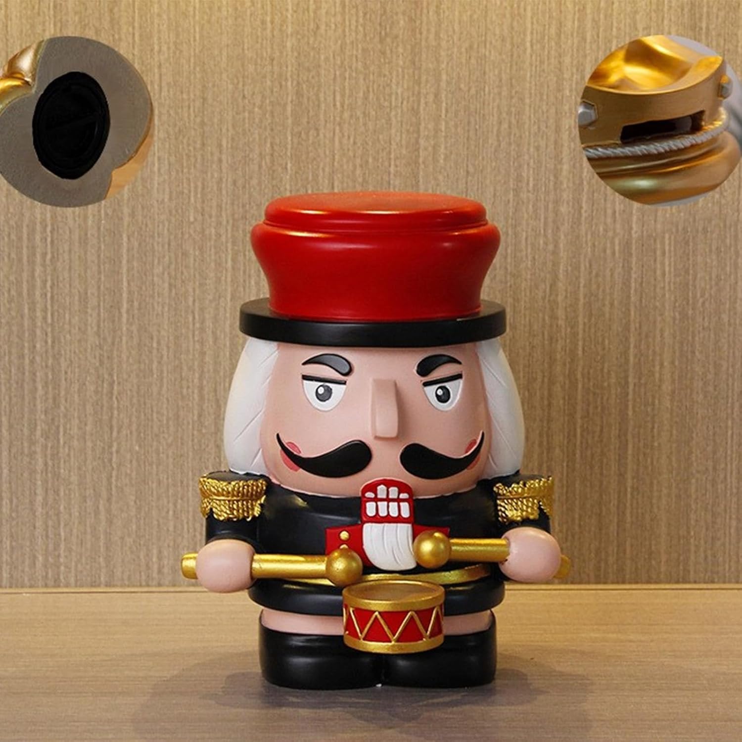 Christmas Nutcrackers Resin Figure Coin Banks Festives Holiday Decorative Money Saving Toy for Christmas Decoration Craft