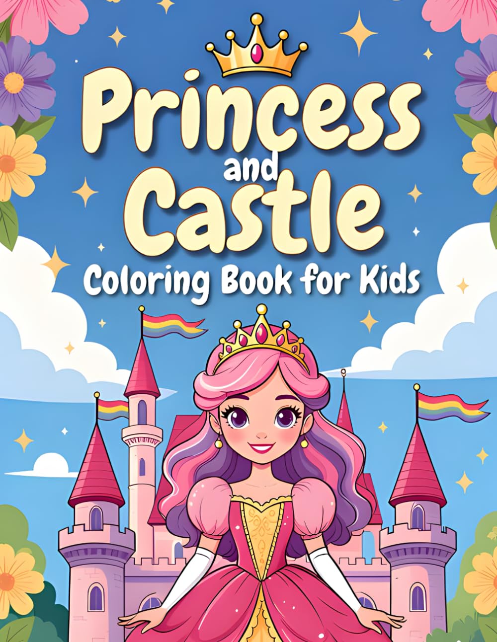 Princess and Castle Coloring Book for Kids: 50+ Magical Princess and Castle Illustrations for Girls Ages 4-8 — A Royal Coloring Adventure Filled with ... Unicorns, Fairies and Fairy Tale Scenes