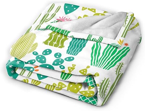 Miniatura 2 de Manta de flores de cactus y plantas, mantas suaves de franela, manta acogedora y ligera de felpa, regalos para mujeres, hombres, niños y niñas,
