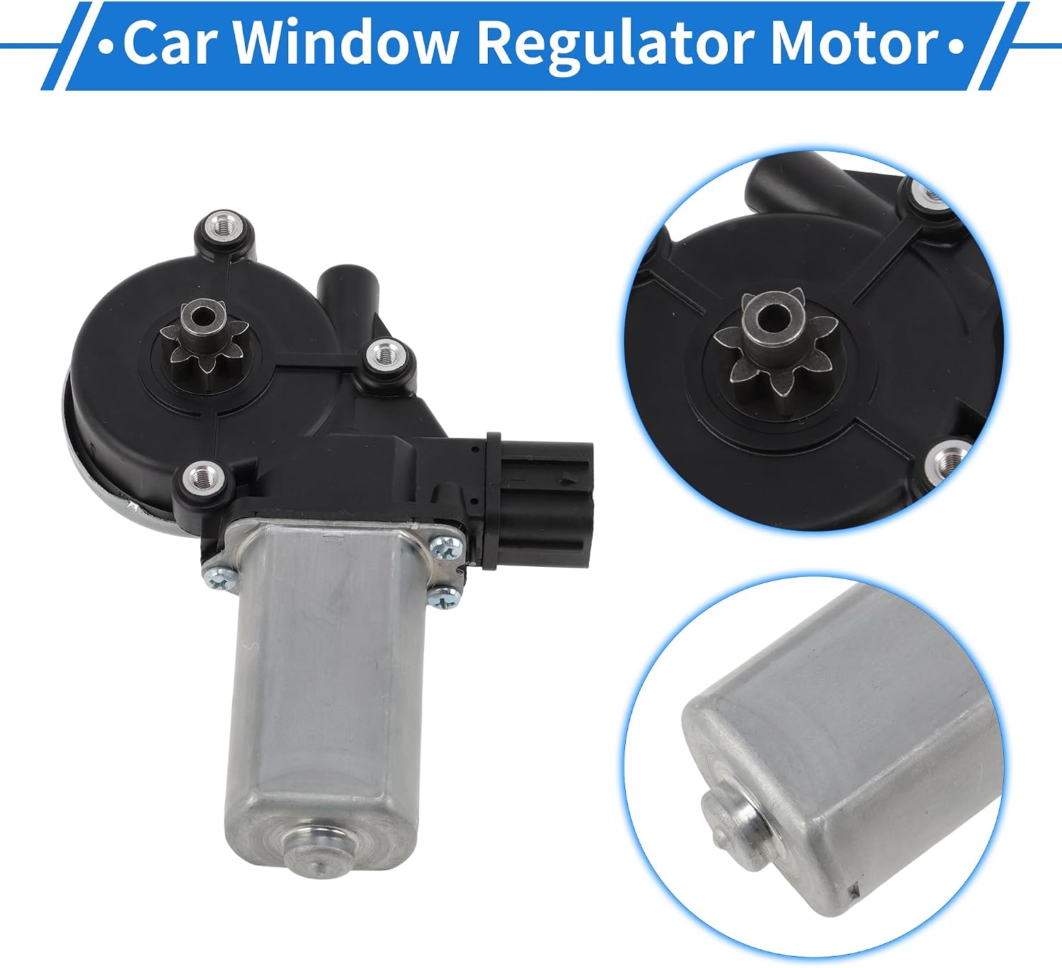 Front Rear Left Power Window Regulator Lift Motor for Mitsubishi Mirage 2014-2020 No.5713A379 6 Pins Car Window Glass Lift Motor W/Auto Lift