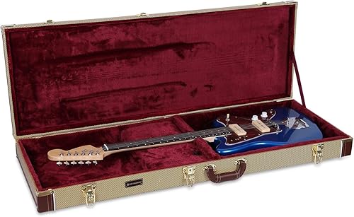 Miniatura 106 de Crossrock Caja de madera para guitarras estilo bajo de precisión derecha Tweed de vinilo (CRW620PBTW)