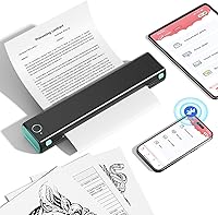 Vista 1 de Itari Impresora portátil, impresora sin tinta M08F, impresoras portátiles Bluetooth inalámbricas para viajes, compatible con impresora térmica