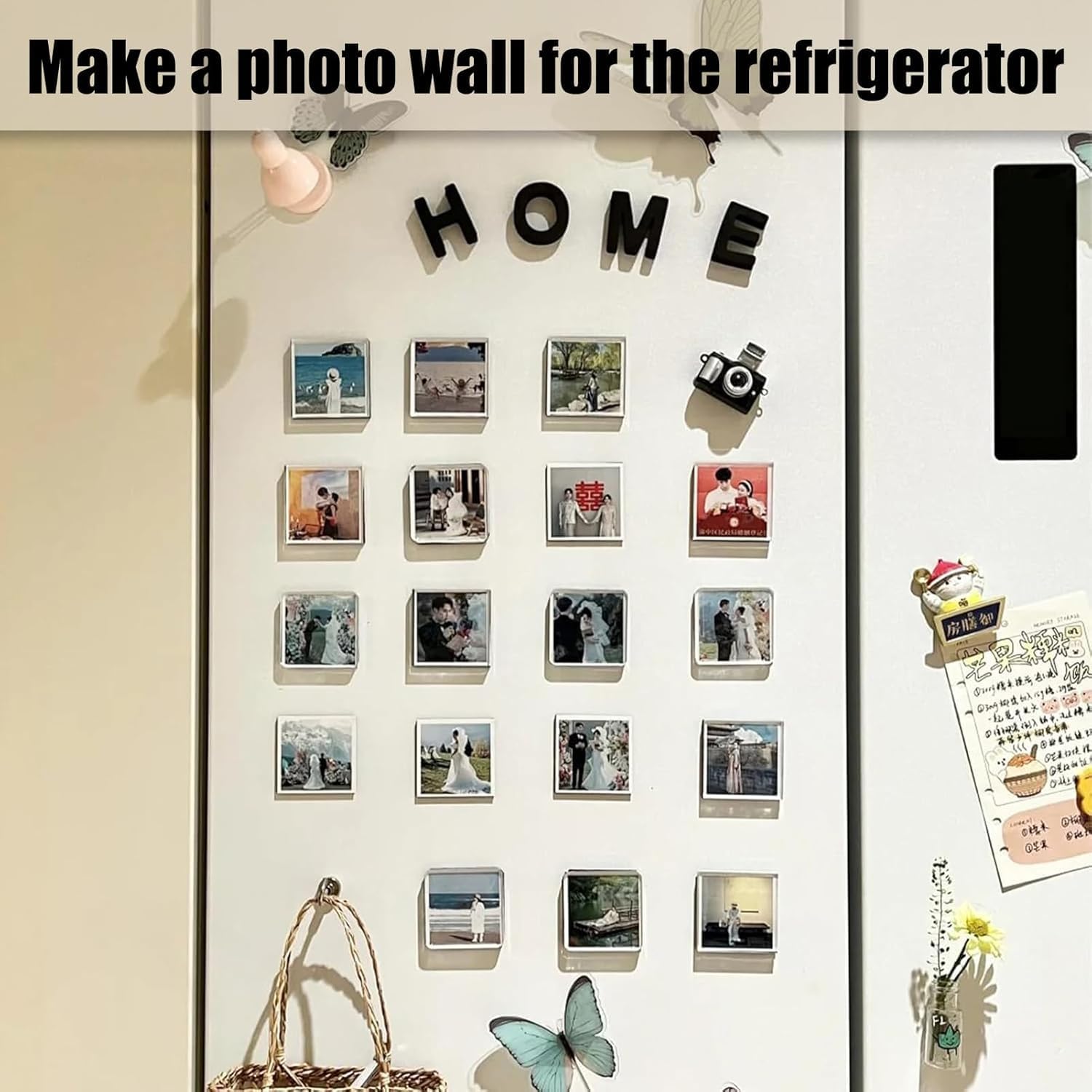 NEW2026 - 2x2 in Memory Square Magnet Maker Machine Kit, Photo Magnet Making Machine, DIY Refrigerator Magnets, Fridge Magnets Press+Paper Cutter+100 Sets Acrylic Supplies+100pcs Photo Paper