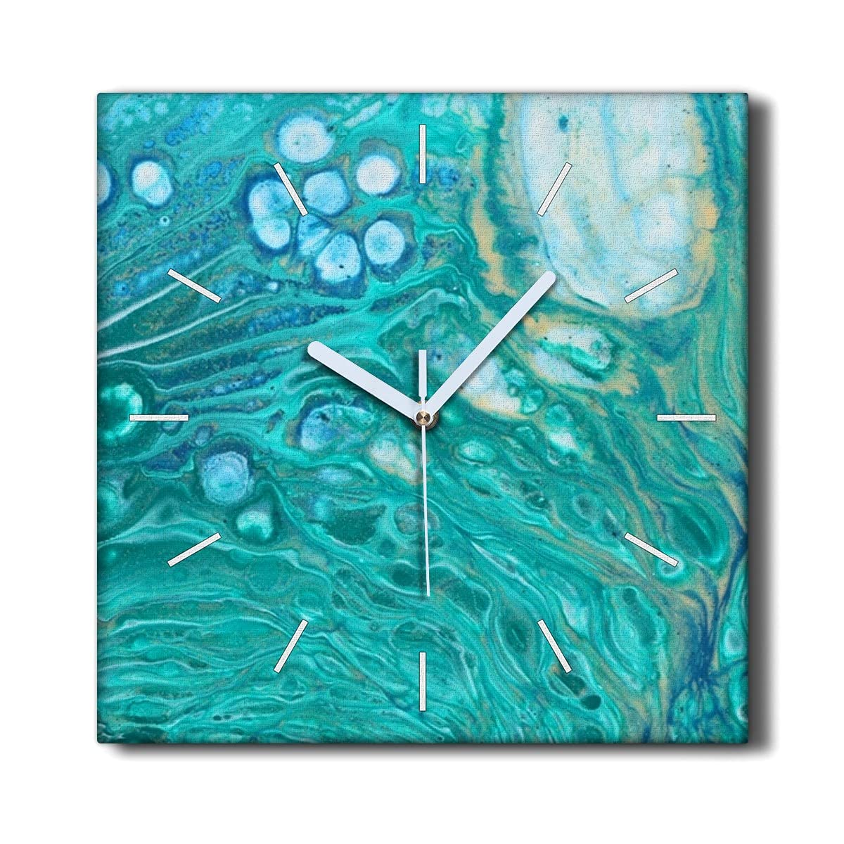 Horloge le salon décoration murale sur toile motif aquatique zen