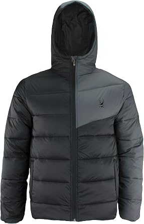 Spyder mens Puffer Jacket,full Zip