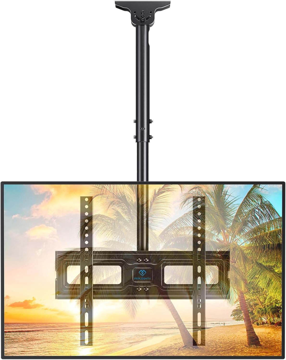 Photo 1 of PERLESMITH Ceiling TV Mount for 26-65 inch Flat Screen Displays, Max VESA 400x400mm, Hanging Adjustable Ceiling TV Bracket Fits Most LCD LED OLED 4K TVs, Pole Ceiling Mount Holds up to 110lbs, PSCM2