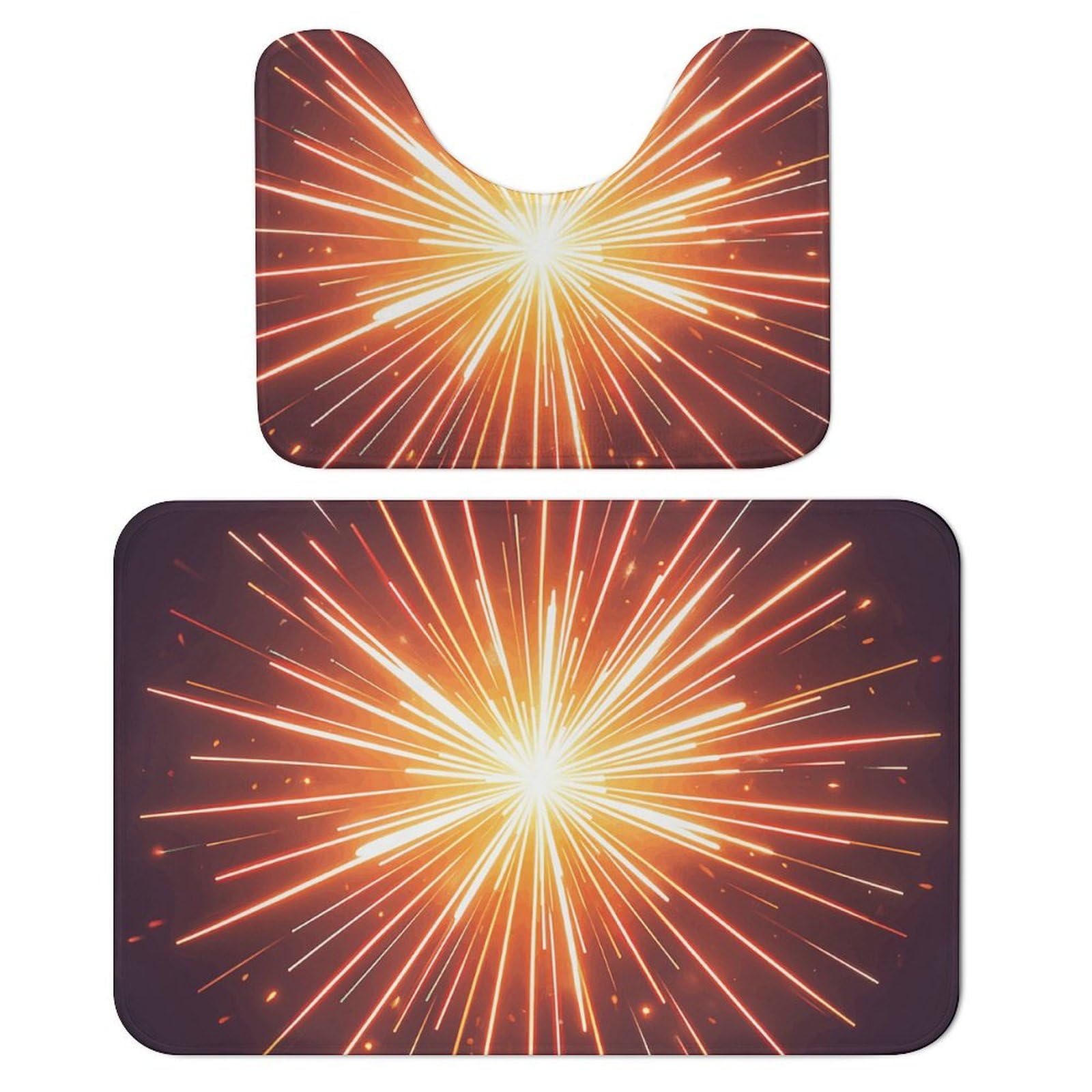 Tapis de bain 3D anti-flaque en U lavable pour sol glissant