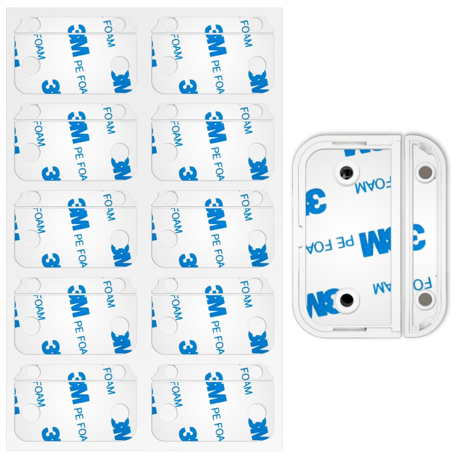 16 Paar Doppelseitige Klebebänder - Für Alarmsensoren, 4.6x2.2cm