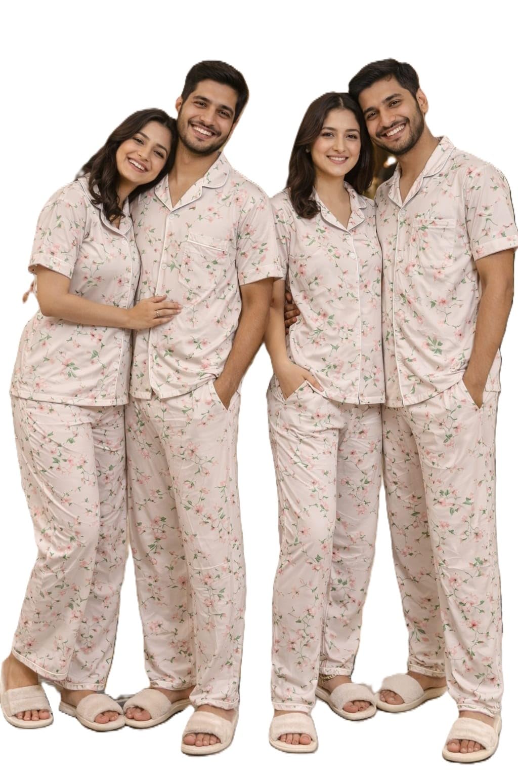 ukal Pack of 1 Men and Women Cotton Printed Half Sleeve Relaxed Night Suit Set of Shirt and Pajama Set Everyday Nightdress for Unisex-picture-21