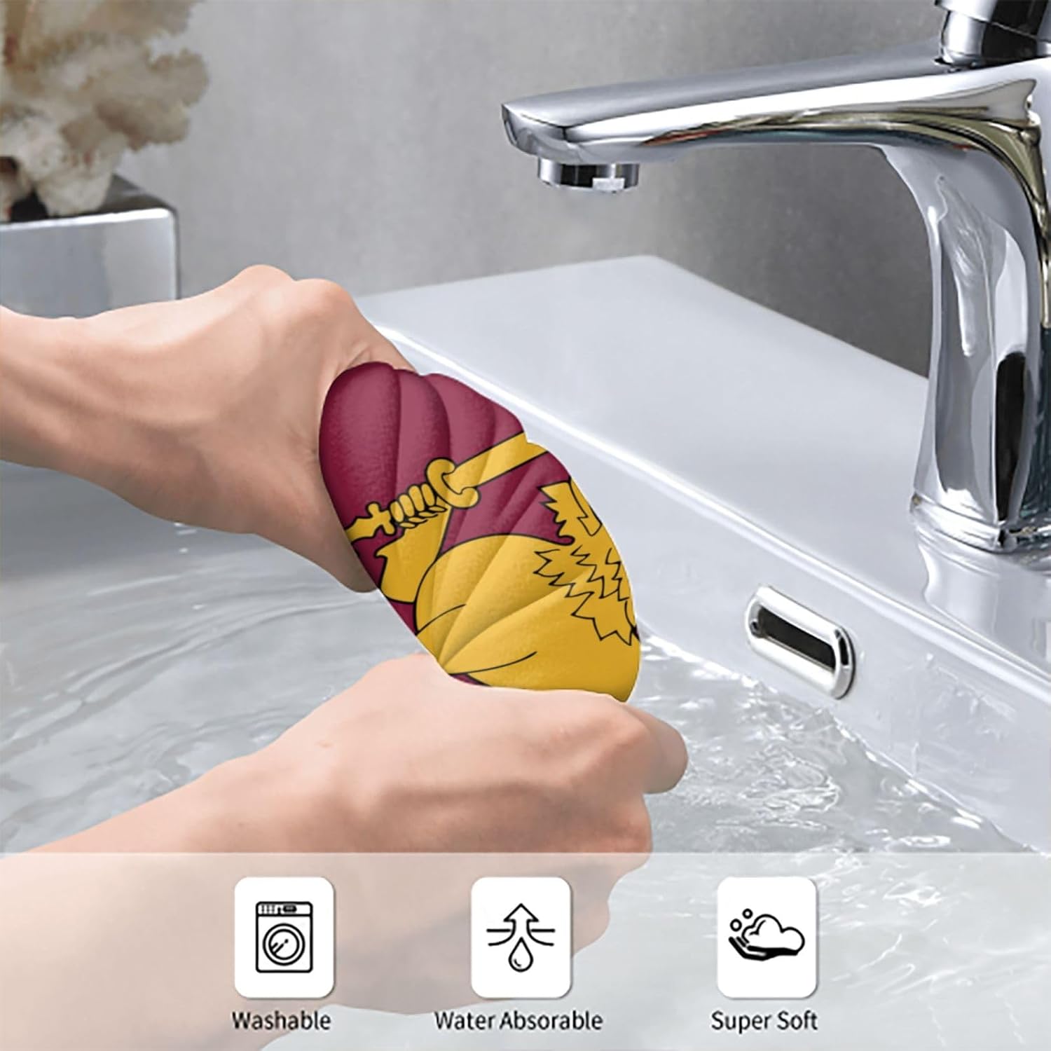 Sri Lanka Flag Print Hand Towels for Kitchen, Decorative Bathroom Towels Decor Farmhouse Cute for Men Women Gifts