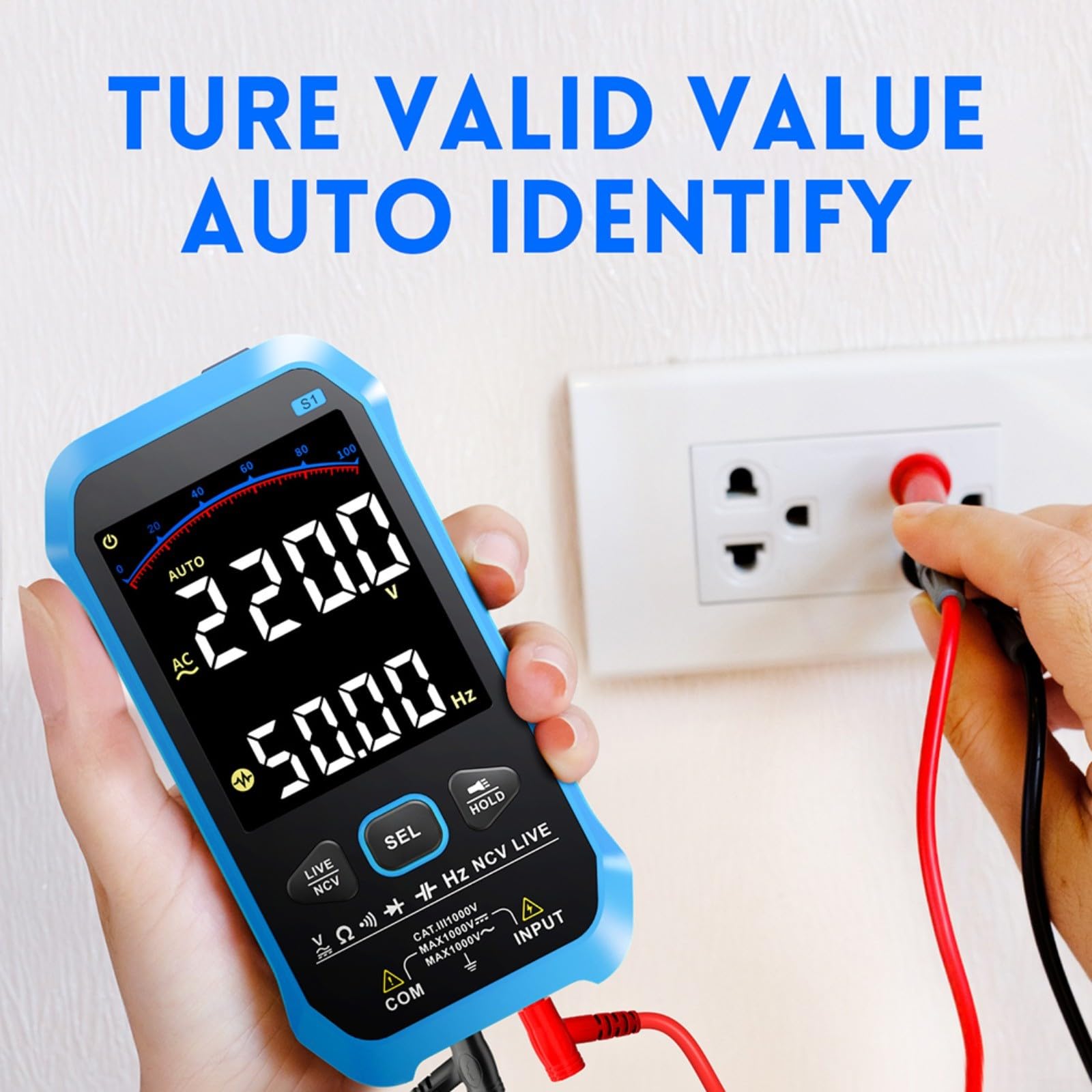 Digitalmultimeter Auto Range NCV 1000V Für Usb-c UTTASU