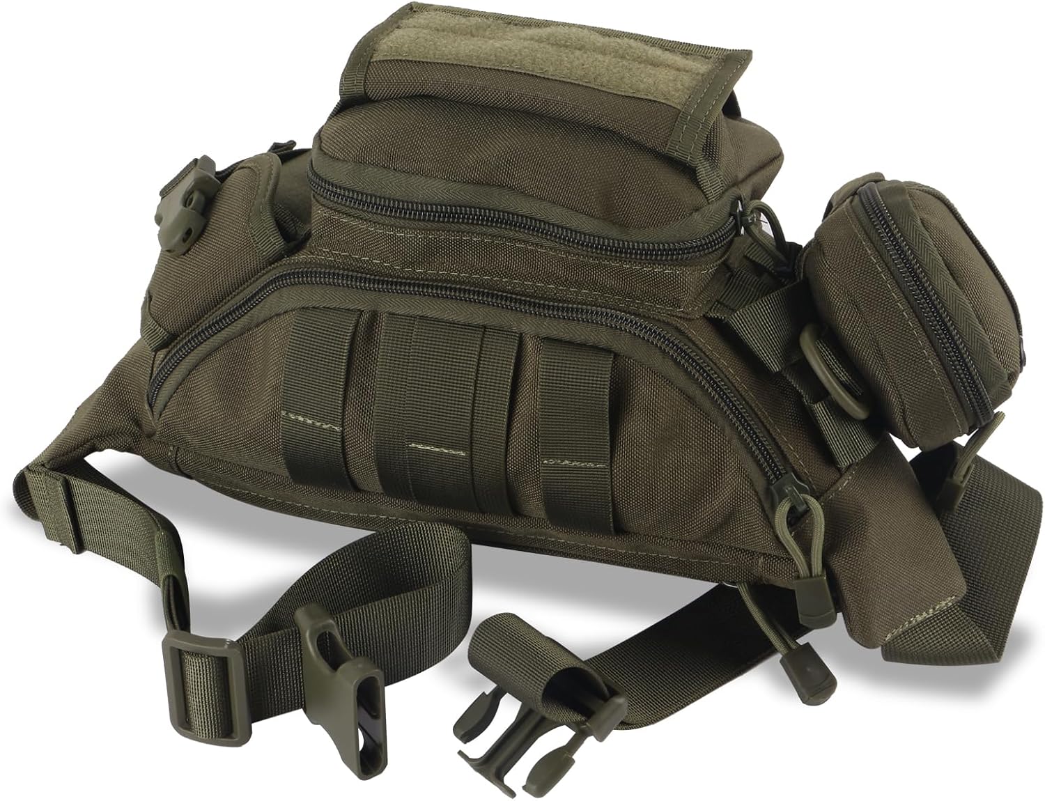 FOCUHUNTER Waist Bag Tactical Pockets 1000D Fanny Pack Hip Belt Bag Molle Belt Pouch Gadget Pouch EDC Pouch for Men and Wome Hiking Climbing Outdoor Cycling Casual Sports (Green) FOCUHUNTER Waist Bag Tactical Pockets 1000D Fanny Pack Hip Belt Bag Molle Belt Pouch Gadget Pouch EDC Pouch for Men and Wome Hiking Climbing Outdoor Cycling Casual Sports (Green)