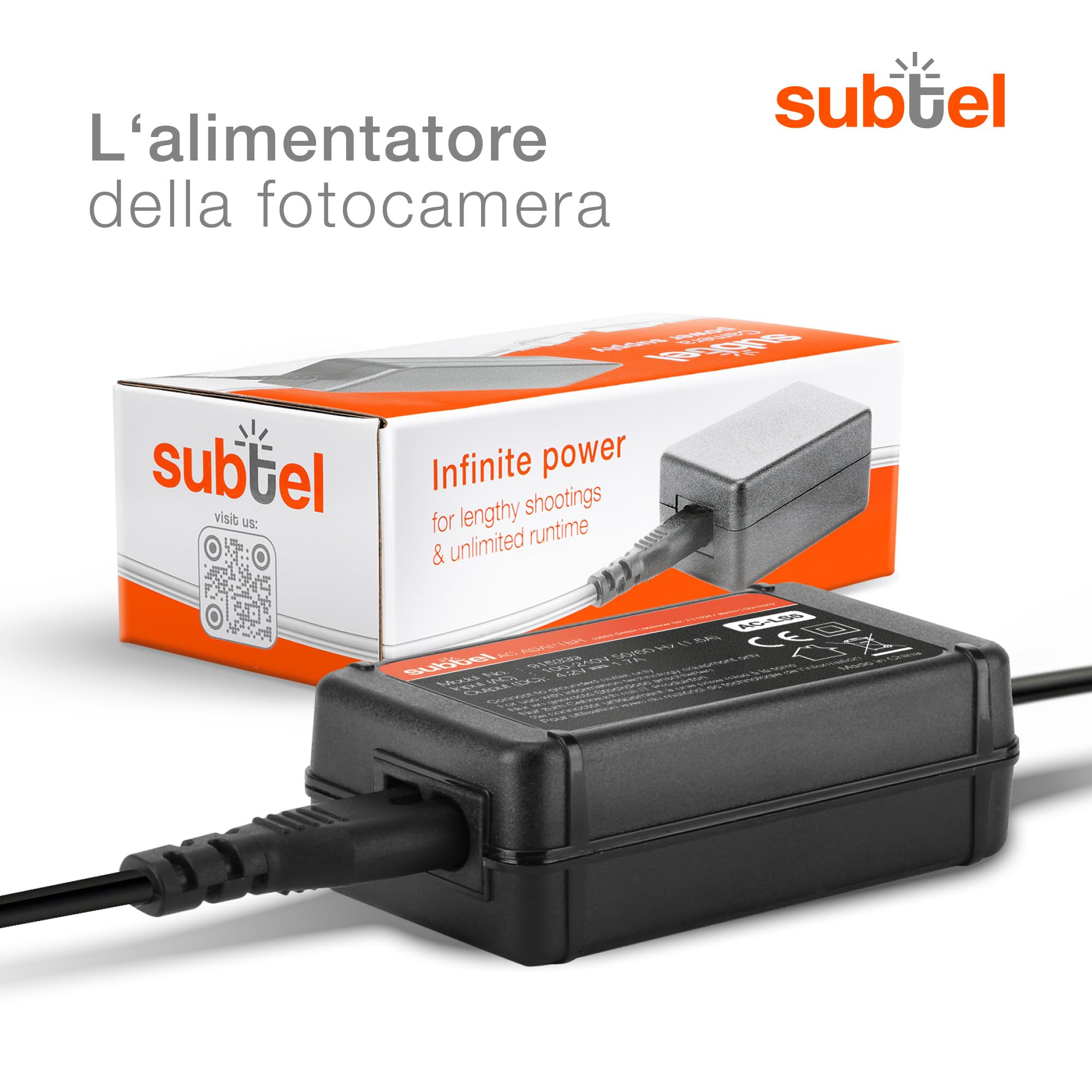 subtel Alimentatore AC-LS5 compatibile con ca. 2,25m