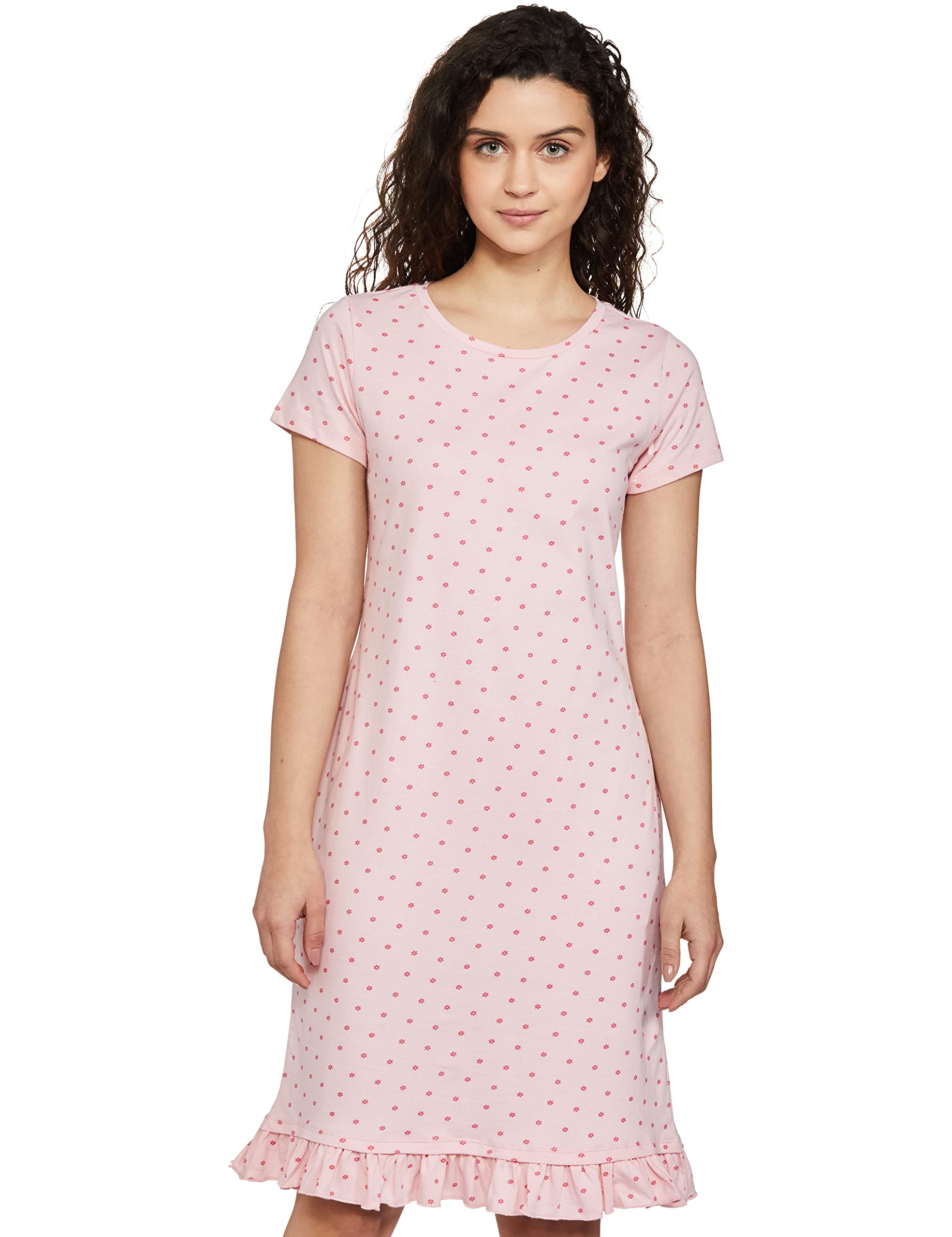 Women's Cotton Knee Length Regular Fit Printed Nighty (Available in Plus Sizes)-image-4