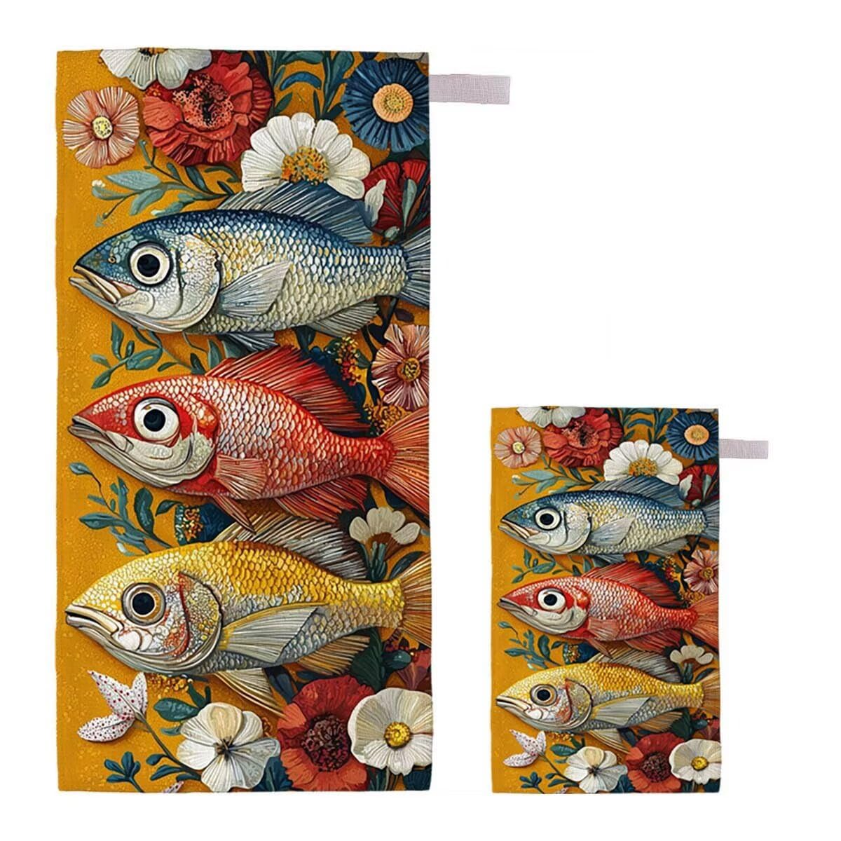 Telo Mare XXL 100x200cm/35x70cm, 2 Set Telo Mare Microfibra Pescare Asciugamano Palestra Uomo, Antisabbia, Leggero, Asciugatura Rapida, Teli da Spiaggia Grandi Accessori per Camping Natation Yoga F-94